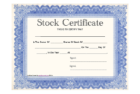 Free Stock Certificate Template Download (1) Templates Throughout Stock Certificate Template Word