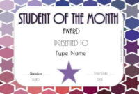 Free Student Of The Month Certificate | Customize With Your Throughout Printable Free Printable Student Of The Month Certificate Templates