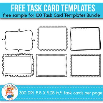 Free Task Card Templates Editable | Task Cards, Task Cards Within 11+ Task Cards Template