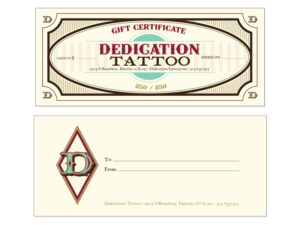 Free Tattoo Gift Certificate Template, Download Free Clip Pertaining To Tattoo Gift Certificate Template