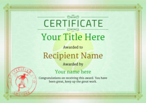 Free Tennis Certificate Templates Add Printable Badges Within Tennis Certificate Template Free
