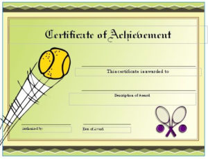 Free Tennis Certificates On Womens Tennis World | Gift Throughout Best Tennis Certificate Template Free