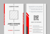 Free Vector | Abstract Id Card Template With Flat Design Inside Sample Of Id Card Template