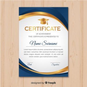 Free Vector | Beautiful Certificate Template With Golden For Beautiful Certificate Templates