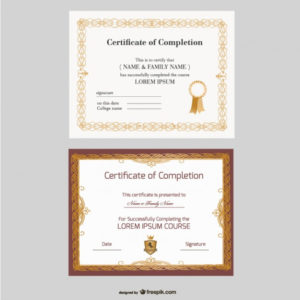 Free Vector | Beautiful Certificate Templates Regarding Professional Beautiful Certificate Templates