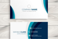 Free Vector | Blue Wave Business Card Design Throughout Printable Free Complimentary Card Templates