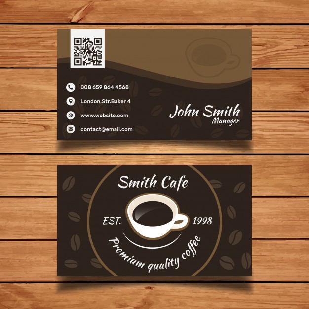 Free Vector | Cafe Business Card Template Within Coffee Business Card Template Free