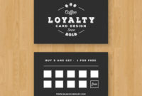 Free Vector | Cafe Loyalty Card Template With Elegant Style For Membership Card Template Free