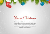 Free Vector | Christmas Card Template With Text With Regard To Christmas Photo Cards Templates Free Downloads