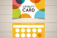 Free Vector | Colorful Loyalty Card Template For Customer Loyalty Card Template Free