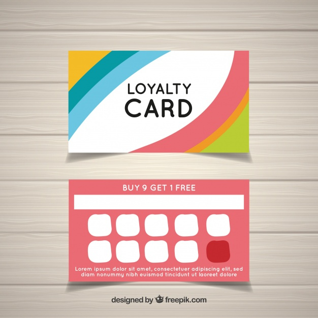Free Vector | Colorful Loyalty Card Template Regarding Free Loyalty Card Design Template