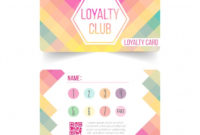 Free Vector | Colorful Loyalty Card Template With Flat Design For Free Loyalty Card Design Template