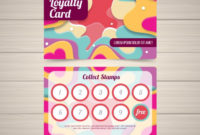 Free Vector | Colorful Loyalty Card Template With Flat Design In Professional Customer Loyalty Card Template Free