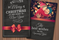 Free Vector | Editable Christmas Card With Photography Frame With Regard To Free Christmas Card Templates For Photographers