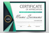 Free Vector | Elegant Certificate Of Appreciation Template For Printable Free Certificate Of Appreciation Template Downloads