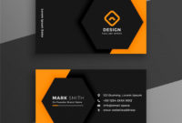 Free Vector | Elegant Minimal Black And Yellow Business Card With Regard To Free Free Personal Business Card Templates