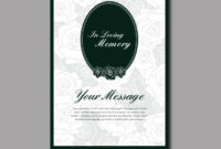 Free Vector | Funeral Card Template Intended For Printable Death Anniversary Cards Templates