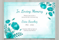 Free Vector | Funeral Card Template Throughout Printable Memorial Cards For Funeral Template Free