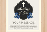 Free Vector | Funeral Card Template Within Printable Death Anniversary Cards Templates
