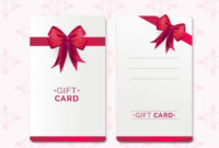 Free Vector | Gift Card Template With Red Ribbon Inside Professional Present Card Template