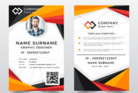 Free Vector | Id Card Template With Abstract Style With Regard To Professional Company Id Card Design Template
