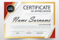 Free Vector | Modern Certificate Of Appreciation Template In Free Free Template For Certificate Of Recognition