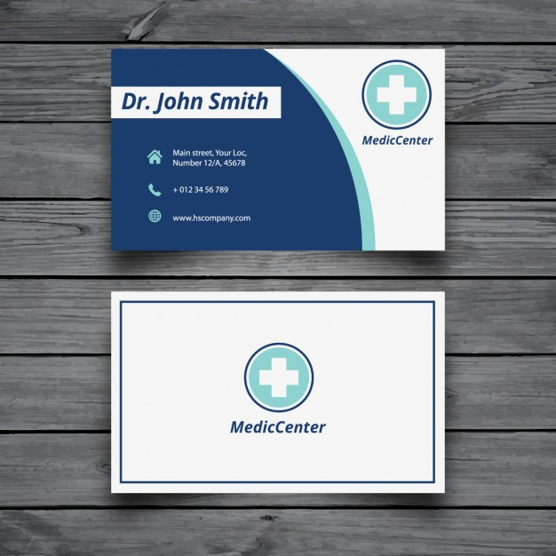 Free Vector | Modern Medical Business Card Template With Medical Business Cards Templates Free