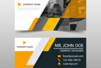 Free Vector | Orange Business Card Template Design For 11+ Transport Business Cards Templates Free