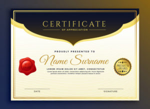 Free Vector | Professional Diploma Certificate Template Design With Regard To Professional Award Certificate Template