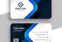 Free Vector | Stylish Blue Modern Professional Business Card With Professional Professional Name Card Template