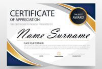 Free Vector | Wavy Certificate Of Appreciation Template With Free Certificate Of Appreciation Template Downloads