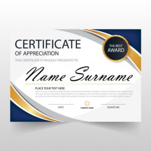 Free Vector | Wavy Certificate Of Appreciation Template With Free Certificate Of Appreciation Template Downloads
