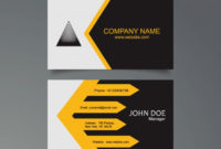 Free Vector | Yellow, Black And White Business Card Template For Quality Black And White Business Cards Templates Free