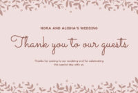 Free Wedding Thank You Cards Templates To Customize | Canva For Template For Wedding Thank You Cards