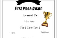Free Winner Certificate Template | Customize Online & Print Intended For Best First Place Award Certificate Template