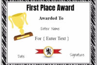 Free Winner Certificate Template | Customize Online & Print Pertaining To First Place Award Certificate Template