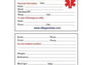 Free+Printable+Medical+Wallet+Id+Cards | Medical Emergency In In Case Of Emergency Card Template