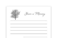 Funeral Cards Share A Memory Template Printable For In Quality In Memory Cards Templates