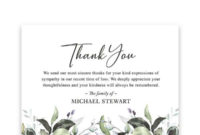 Funeral Thank You Card | Funeral Thank You Cards, Sympathy Inside Best Sympathy Thank You Card Template