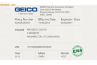 Geico Insurance Card Template Free Download | Card With Regard To Auto Insurance Card Template Free Download