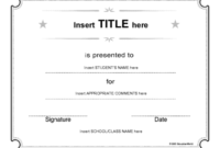 Generic Certificate Template | Education World Inside Quality Classroom Certificates Templates