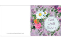 Get Well Soon Card | Free Printable Papercraft Templates With Regard To Printable Get Well Card Template