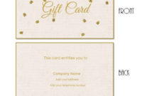 Gift Card Template 101 Gift Certificate Templates | Gift Intended For Present Card Template