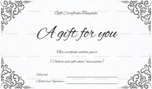 Gift Certificate Template 19+ Choose &amp;amp; Customize For Any Within 11+ Tattoo Gift Certificate Template
