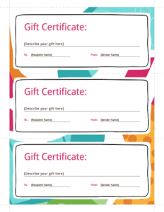 Gift Certificate Template: Free Download, Create, Fill Within Free Fillable Gift Certificate Template Free