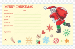 Gift Certificate Template Free Santa Gift Voucher Template With Christmas Gift Certificate Template Free Download
