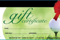 Golf Gift Certificate Template (2) Templates Example Pertaining To Professional Golf Gift Certificate Template