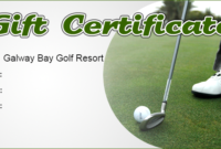 Golf Gift Certificate Template (3) Templates Example Pertaining To Professional Golf Gift Certificate Template
