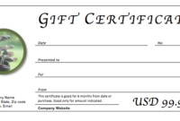 Golf Gift Certificate Template Gift Templates Intended For Professional Golf Gift Certificate Template