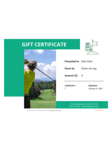 Golf Gift Certificate Template Pdf Templates | Jotform Inside Golf Gift Certificate Template